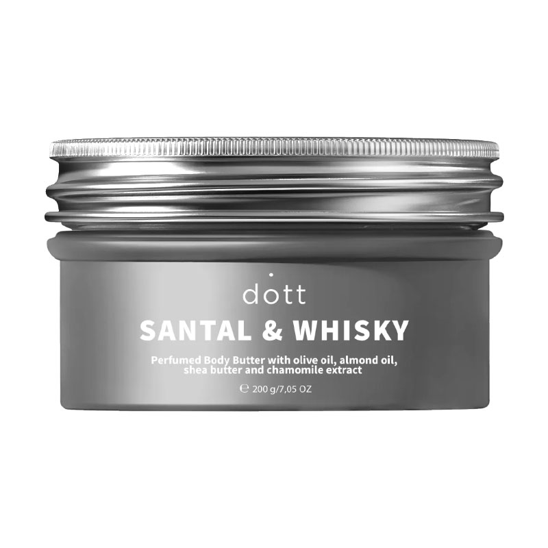 Парфумований батер для тіла Dott Santal &amp; Whisky Perfumed Body Butter з олією оливки, мигдалю, маслом ши та екстрактом ромашки, 200 мл